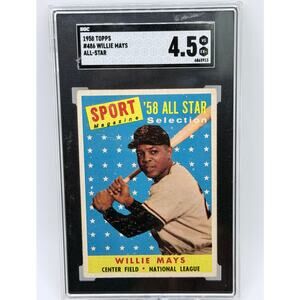 Vintage 1958 Topps #485 4.5 Willie Mays Baseball Card
